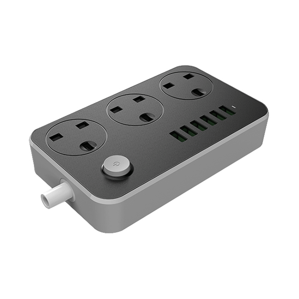 LDNIO SC3604 3 Power Socket + 6 USB Extension Power Cord
