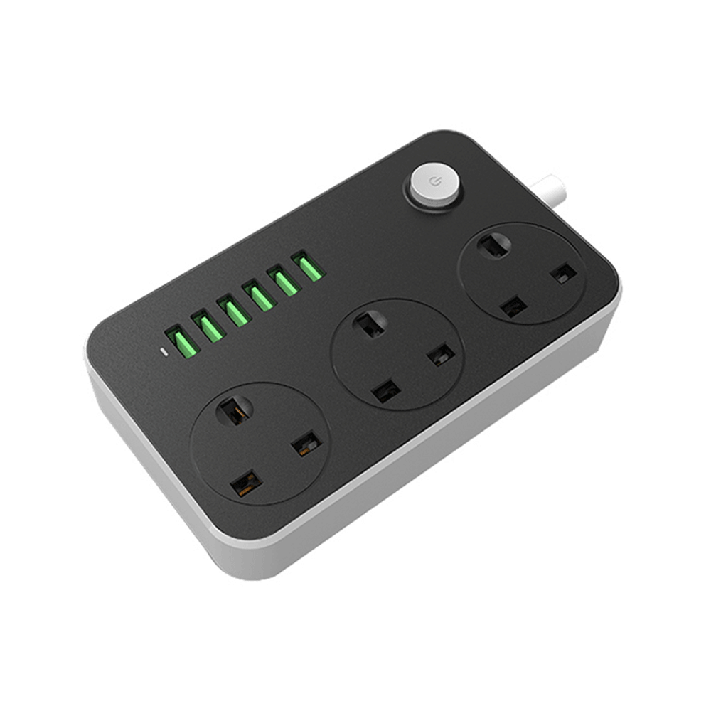 LDNIO SC3604 3 Power Socket + 6 USB Extension Power Cord